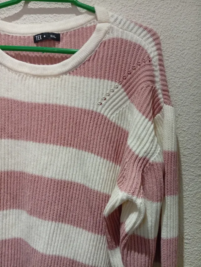 Jersey rayas rosa y blanco talla XXXL