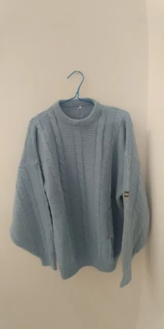 Jersey hombre celeste trenzado