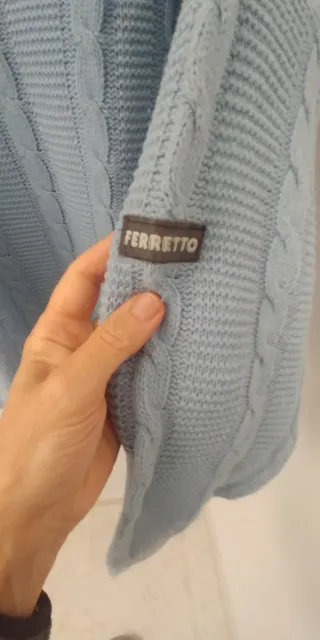 Jersey hombre celeste trenzado