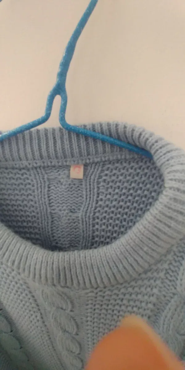 Jersey hombre celeste trenzado