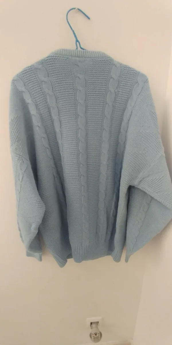 Jersey hombre celeste trenzado