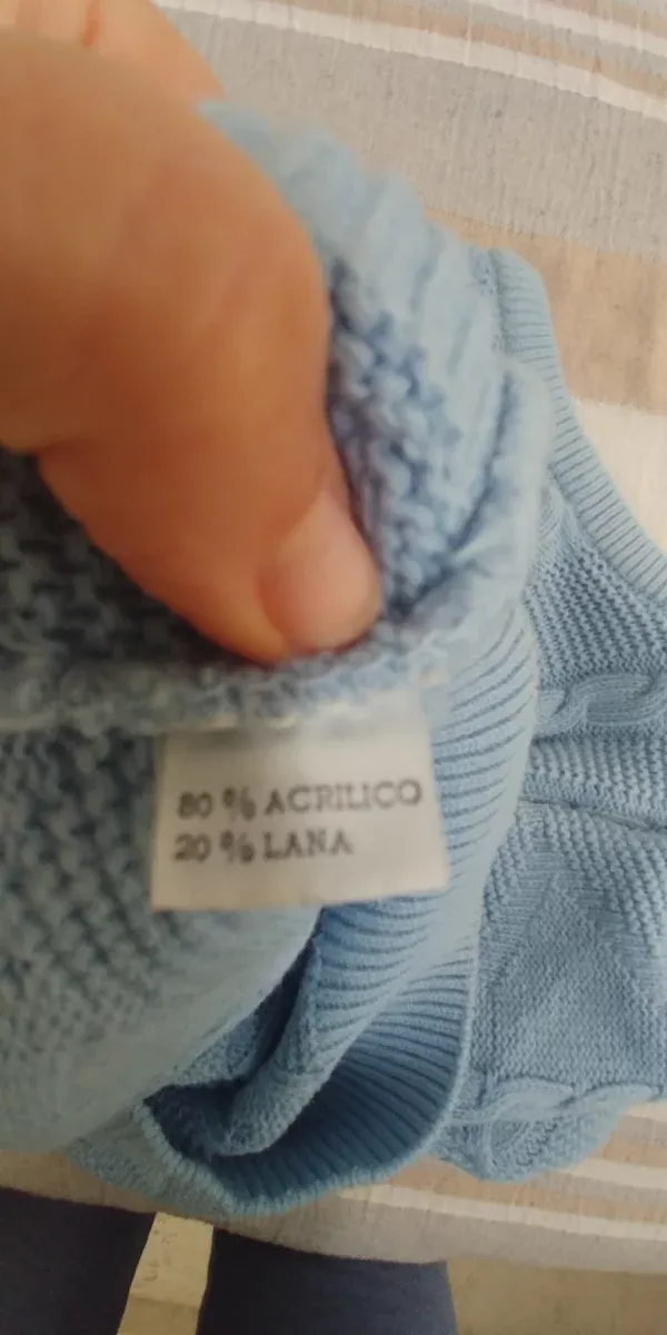 Jersey hombre celeste trenzado