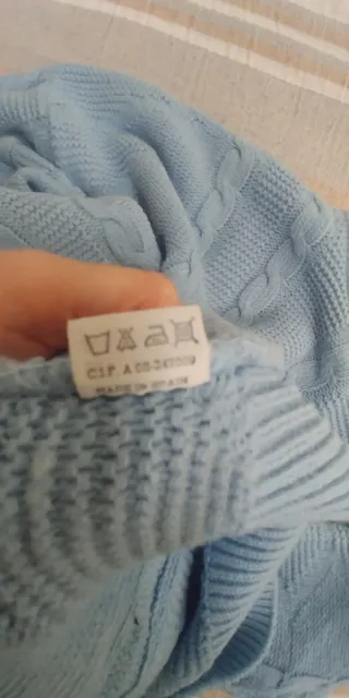 Jersey hombre celeste trenzado