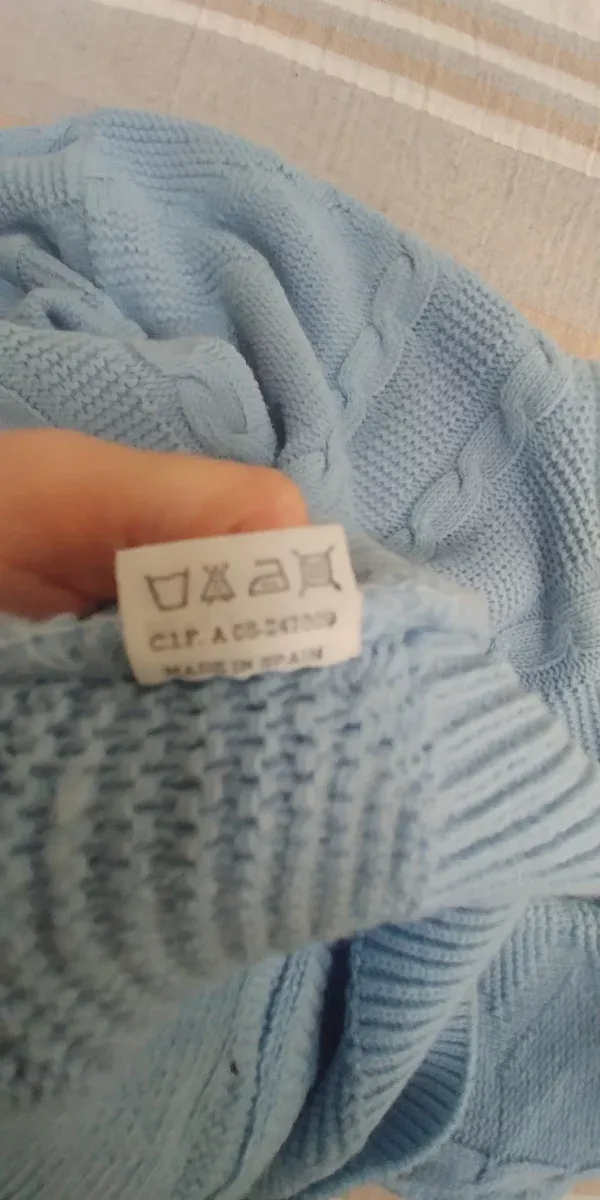 Jersey hombre celeste trenzado