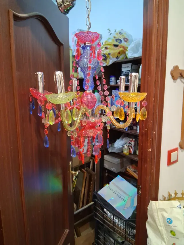 Lampada da soffitto in plastica multicolore