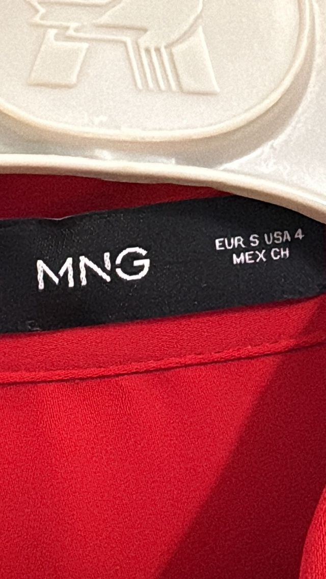 Vestido Mango Rojo Drapado