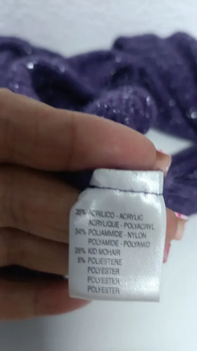 Cárdigan Vintage Dressing Morado Brillo Talla M