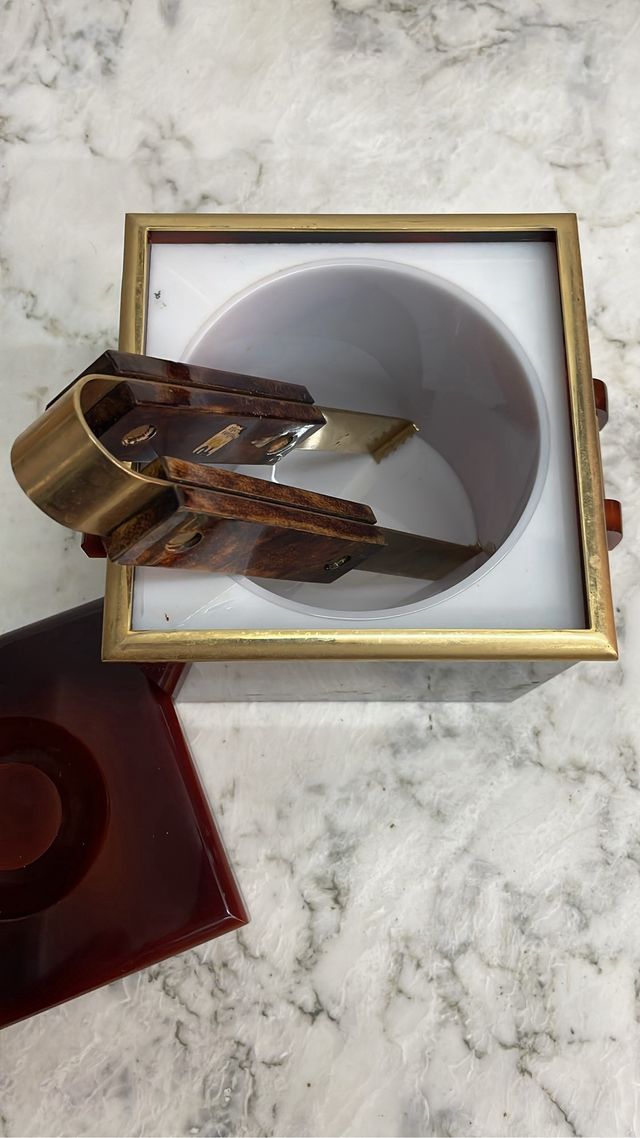 Hielera Vintage Carey y Pinzas Doradas