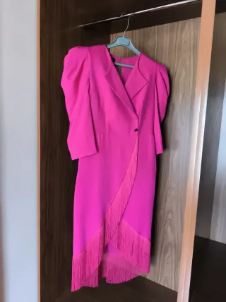 Vestido buganvilla con flecos