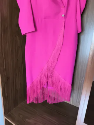 Vestido buganvilla con flecos