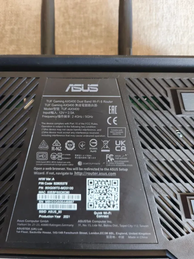 Router Asus TUF Gaming AX5400