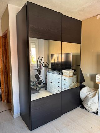 Guardaroba PAX IKEA in legno e vetro da ritirare