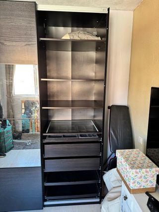 Guardaroba PAX IKEA in legno e vetro da ritirare