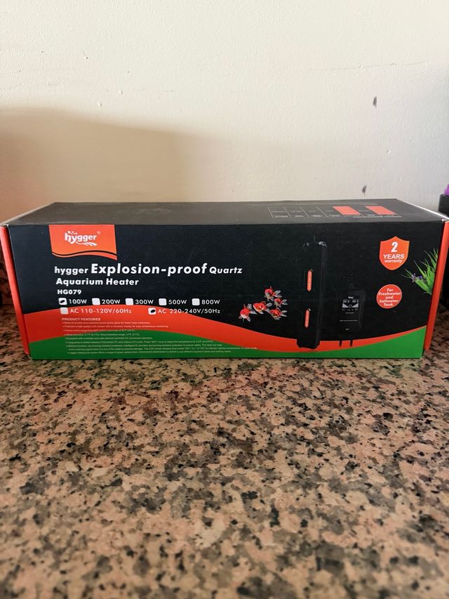 Calentador Hygger HG079 100W para acuario