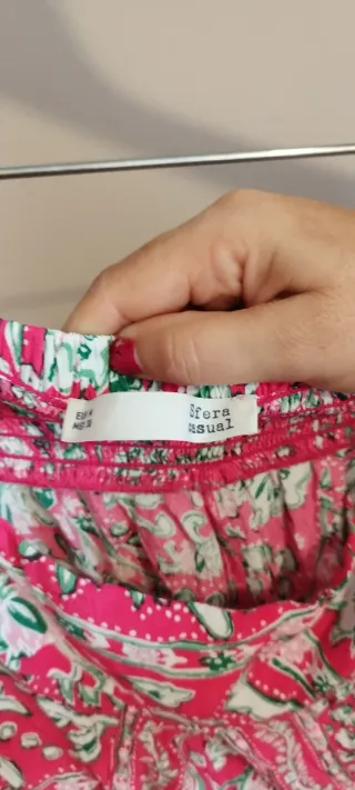 Pantalón ancho tipo pareo estampado