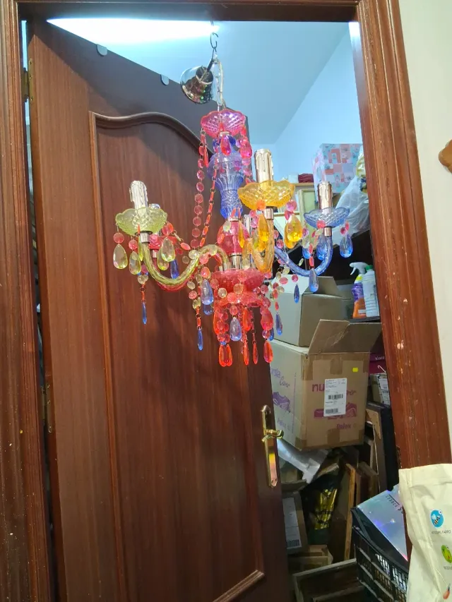 Lampada da soffitto multicolore in plastica