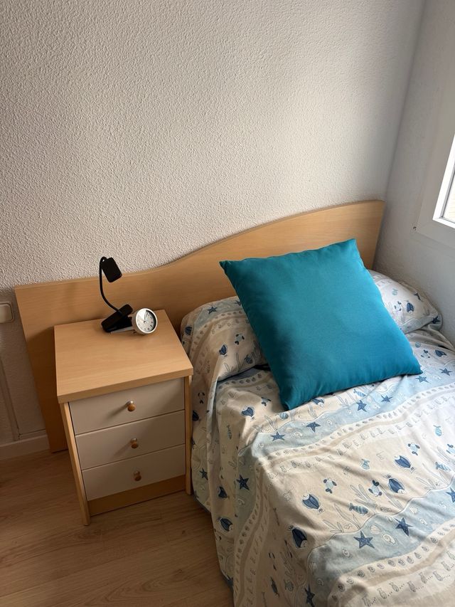 Armario, mesita y cabecera, colchón y canapé