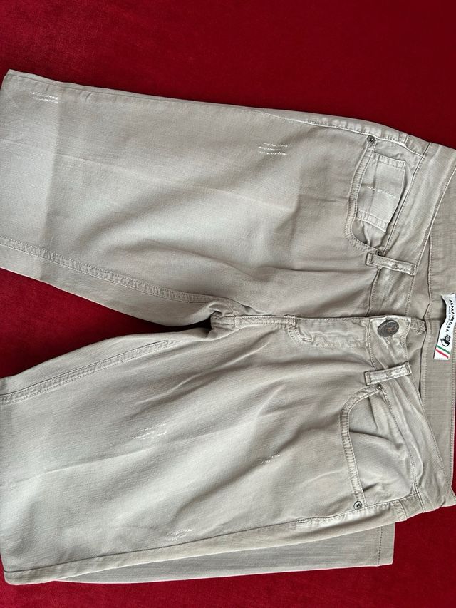 Jeans donna Almanegra beige/grigio