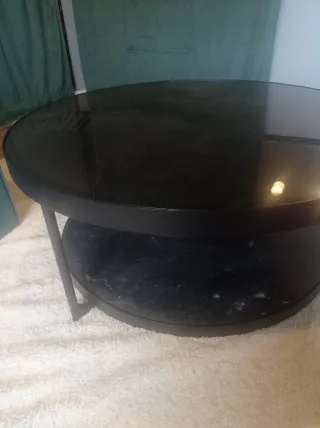 Mesa de centro redonda antracita