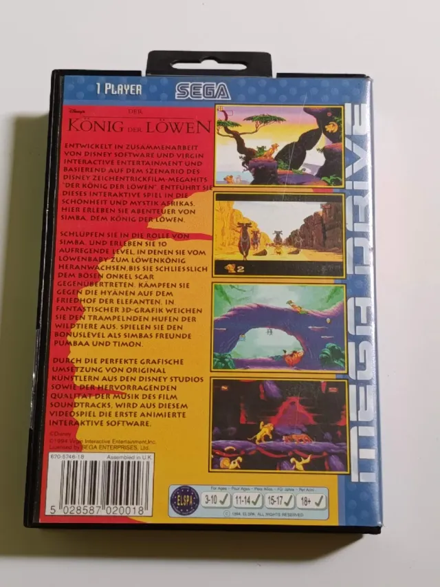 The Lion King Mega Drive (Sega)