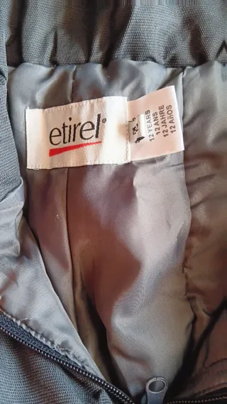 Mono de esquí negro talla 12 años