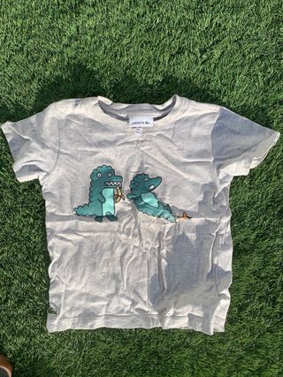 Camiseta Niñ@ Lacoste Gris Dinosaurios