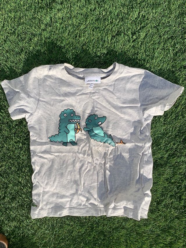 Camiseta Niñ@ Lacoste Gris Dinosaurios