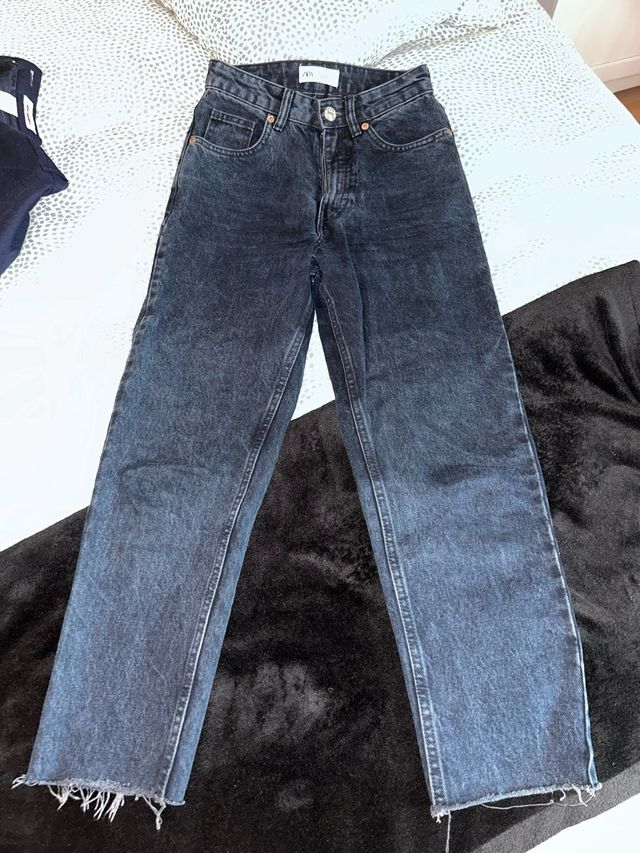 Zara Tejano Slim Talla 32 color petróleo azul
