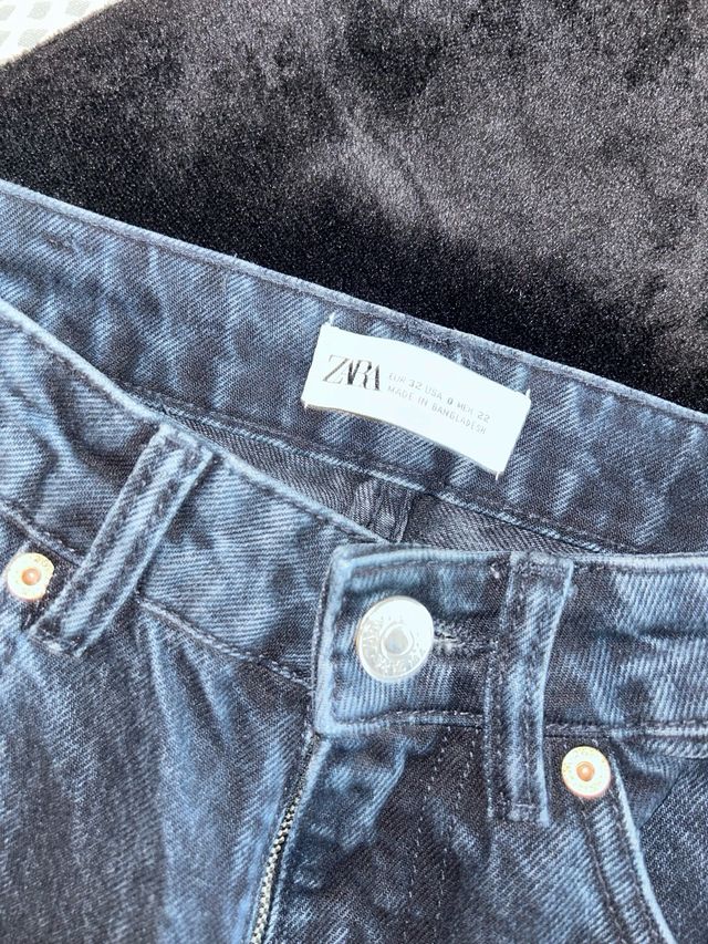 Zara Tejano Slim Talla 32 color petróleo azul