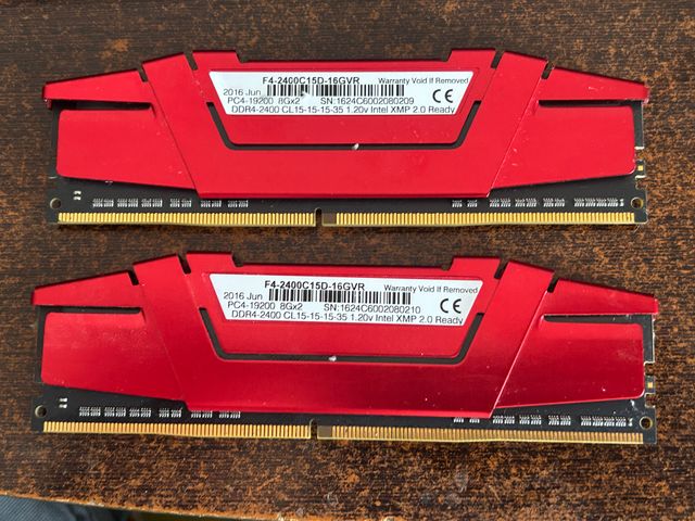 2x 8GB DDR4 G.Skill 2400Mhz RAM