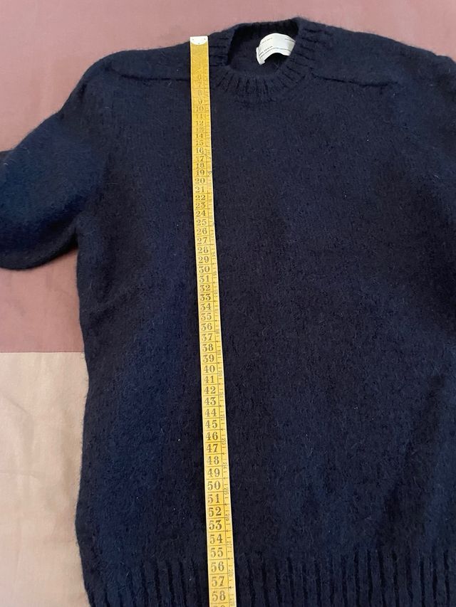 Jersey Zara Lana Brushed Marino Talla M