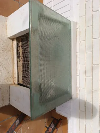 2 hojas de vidrio texturizado