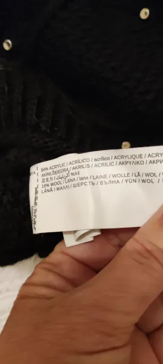 Jersey Mango Negro Tachuelas