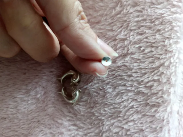 Orecchini in argento a forma di delfino