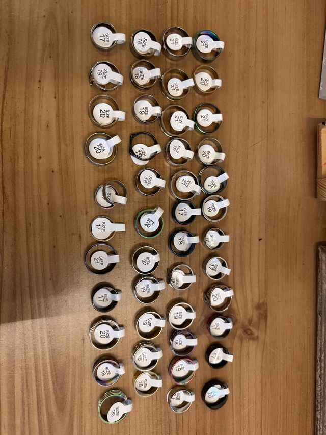 Anillos Talla Variada (Pack 20) Acero Inoxidable