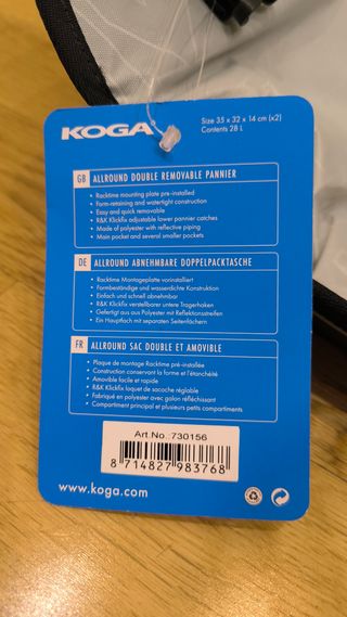 Alforjas Koga Allround + Adaptador Racktime