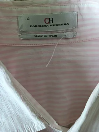 Camisa Carolina Herrera Rosa Rayas