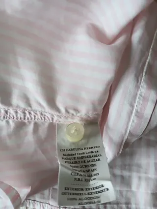 Camisa Carolina Herrera Rosa Rayas