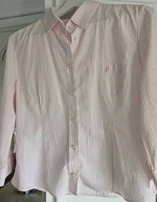 Camisa Carolina Herrera Rosa Rayas