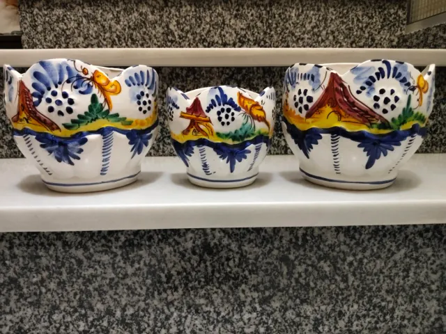 Set 3 Macetas Decorativas Cerámica Para colgar