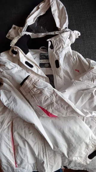 Anorak esquí blanco talla 6-8 años