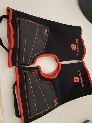 Guantes Ciclismo Gel Domyos Negro/Naranja