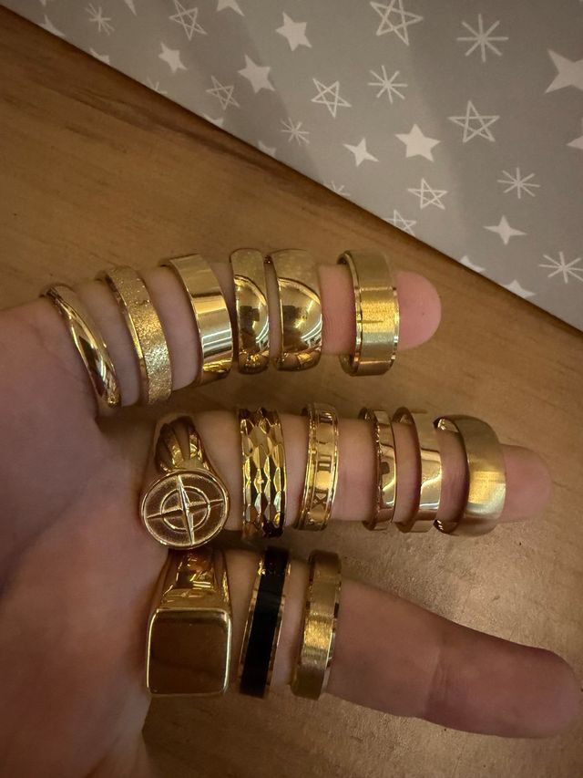 Anillos dorados hombre talla 12 USA