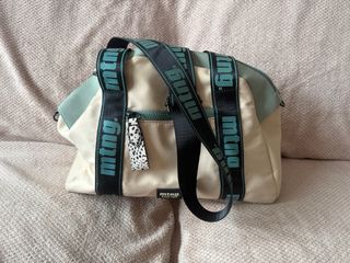 Bolso Mustang Beige y Verde Agua