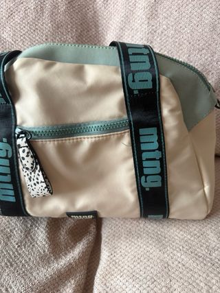 Bolso Mustang Beige y Verde Agua