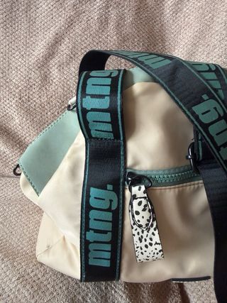 Bolso Mustang Beige y Verde Agua