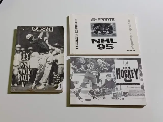 Lote 3 Juegos Mega Drive NHL 95, Hockey, PGA Tour