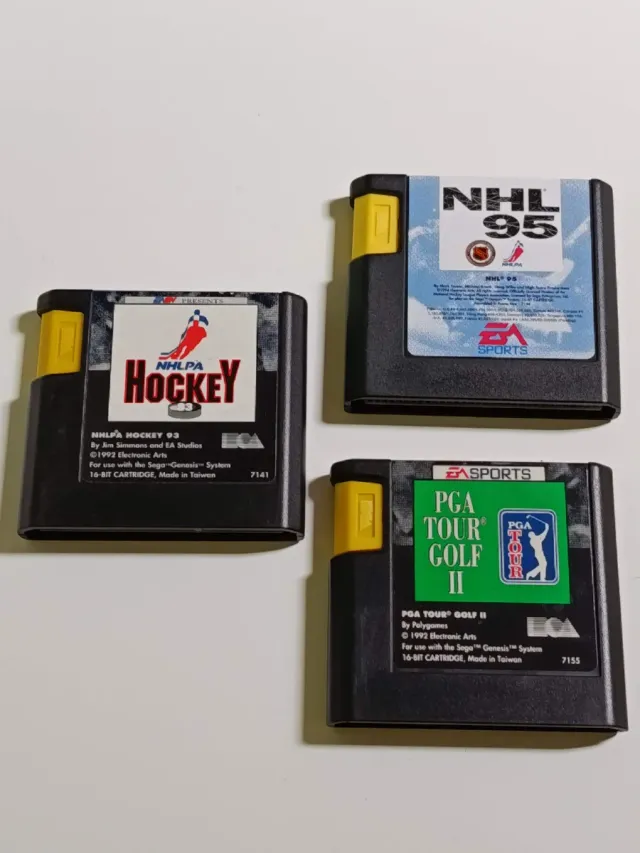 Lote 3 Juegos Mega Drive NHL 95, Hockey, PGA Tour