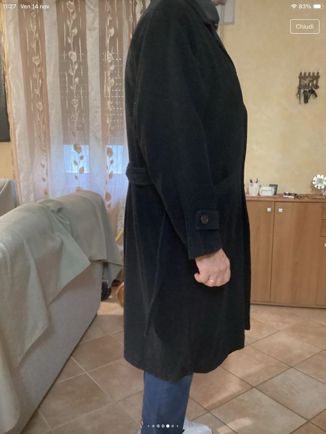 Cappotto uomo vintage nero