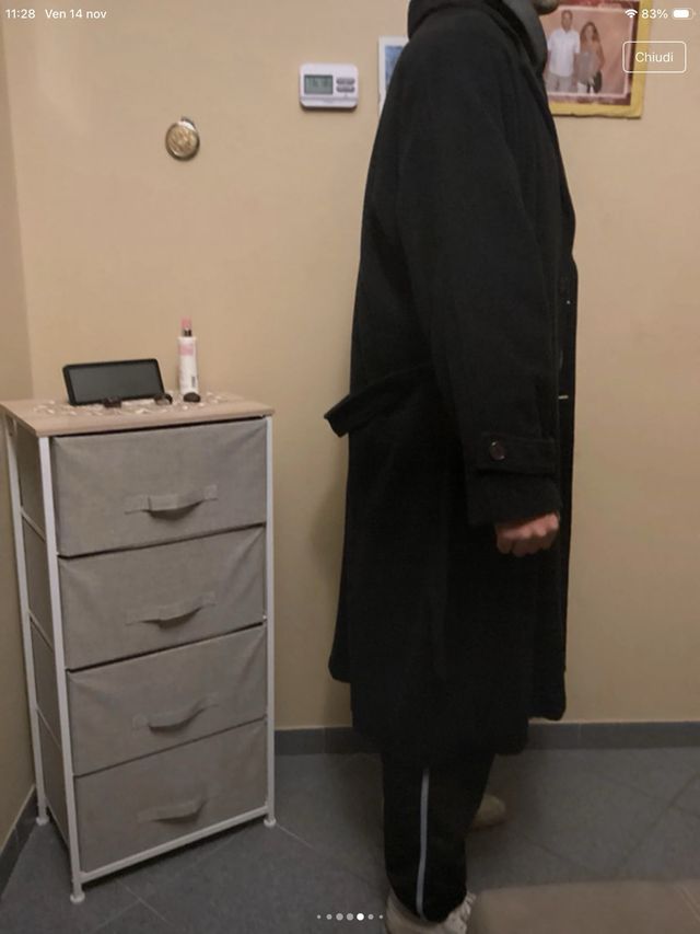 Cappotto uomo vintage nero